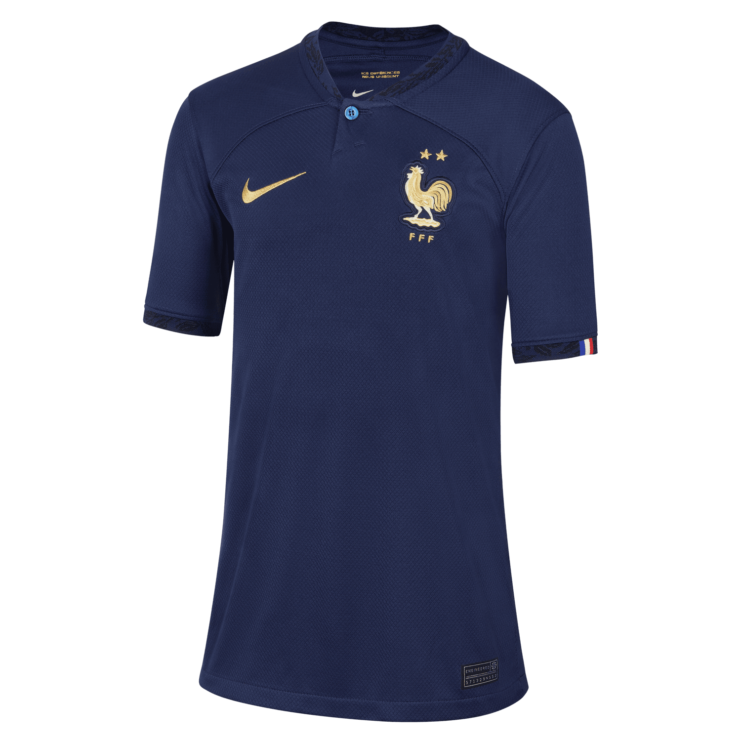FootKorner TestingMaillot Equipe de France Domicile Junior 2022 - Bleu/Doré