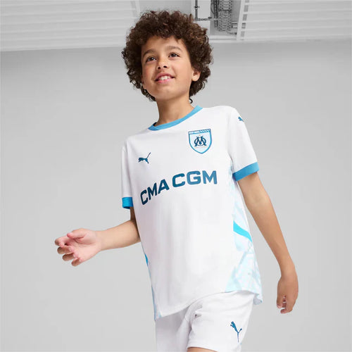 Maillot Om domicile 2024/2025 Junior - Blanc - FootKorner Testing