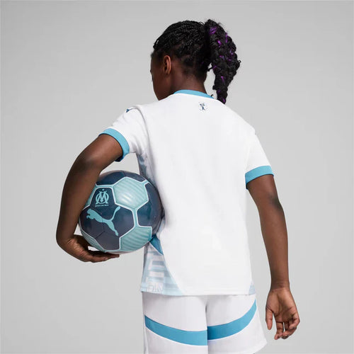 Maillot Om domicile 2024/2025 Junior - Blanc - FootKorner Testing