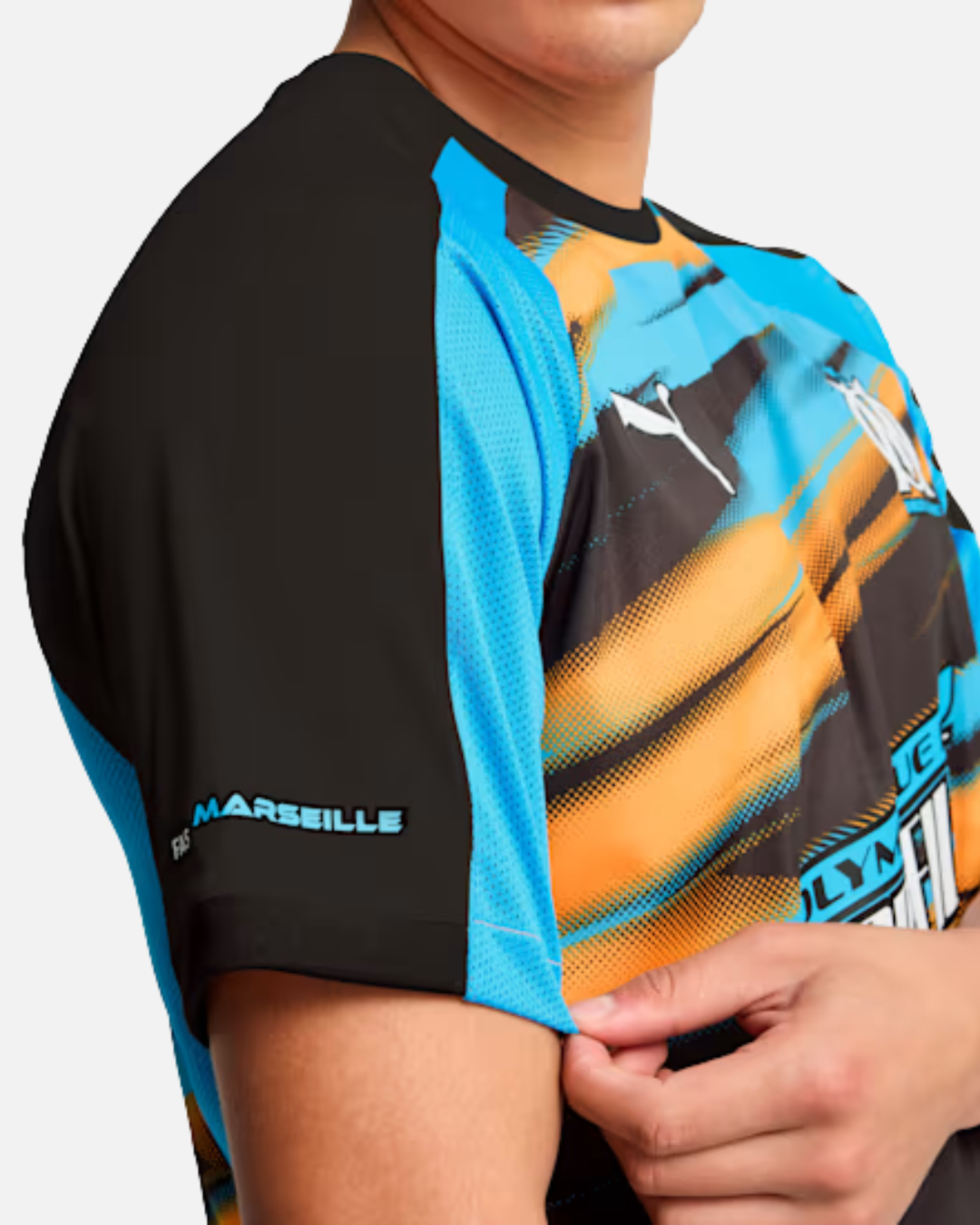 FootKorner TestingMaillot OM Faster 2024/2025 - Bleu/Orange/Noir