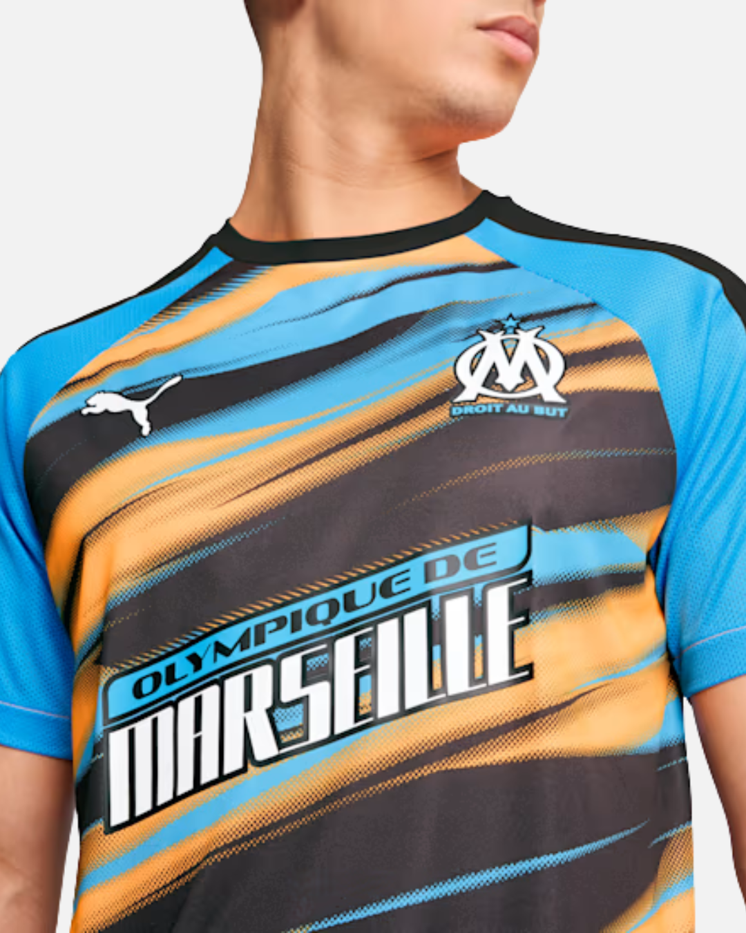 FootKorner TestingMaillot OM Faster 2024/2025 - Bleu/Orange/Noir