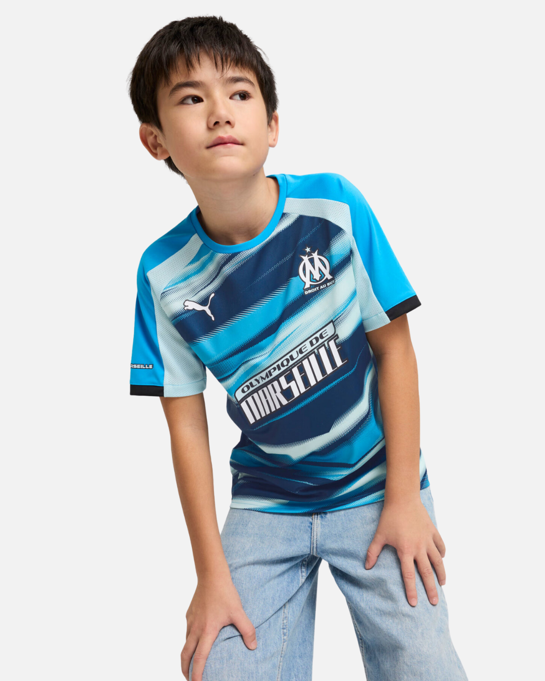 FootKorner TestingMaillot OM Faster 2024/2025 Junior - Bleu