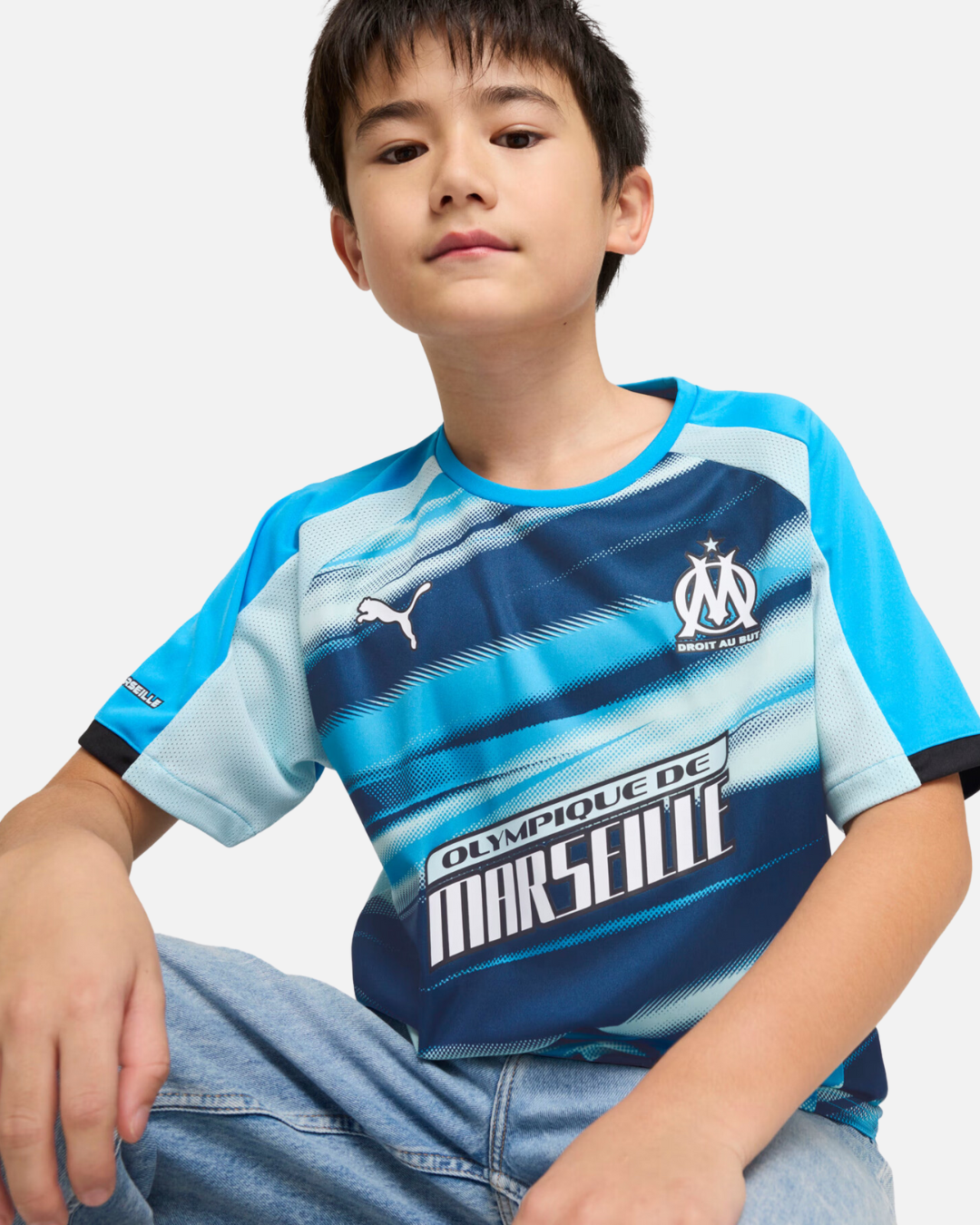 FootKorner TestingMaillot OM Faster 2024/2025 Junior - Bleu