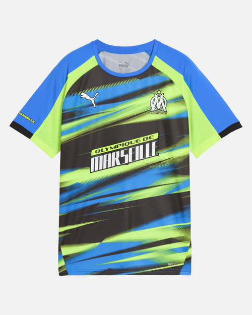 Maillot OM Faster 2024/2025 Junior - Vert/Bleu/Noir - FootKorner Testing