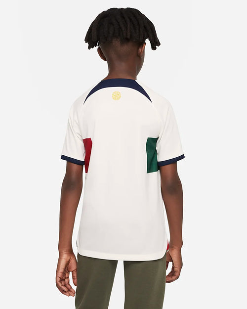 Maillot Portugal Extérieur 2022 Junior - Blanc/Rouge/Vert - FootKorner Testing