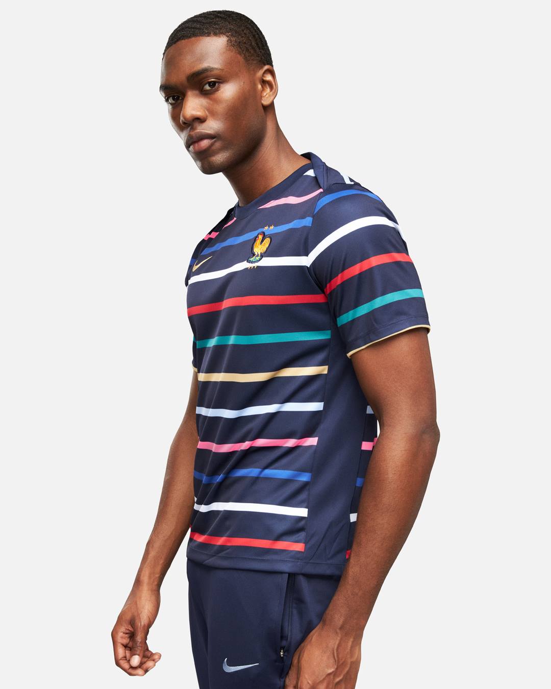 FootKorner TestingMaillot Pré-Match Equipe de France 2024 - Bleu/Rouge/Blanc