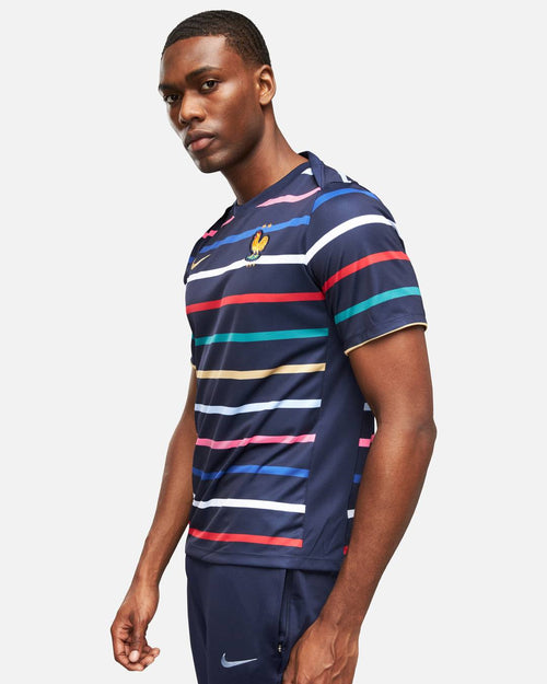Maillot Pré-Match Equipe de France 2024 - Bleu/Rouge/Blanc - FootKorner Testing