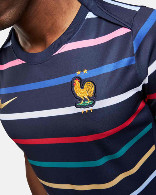 Maillot Pré-Match Equipe de France 2024 - Bleu/Rouge/Blanc - FootKorner Testing