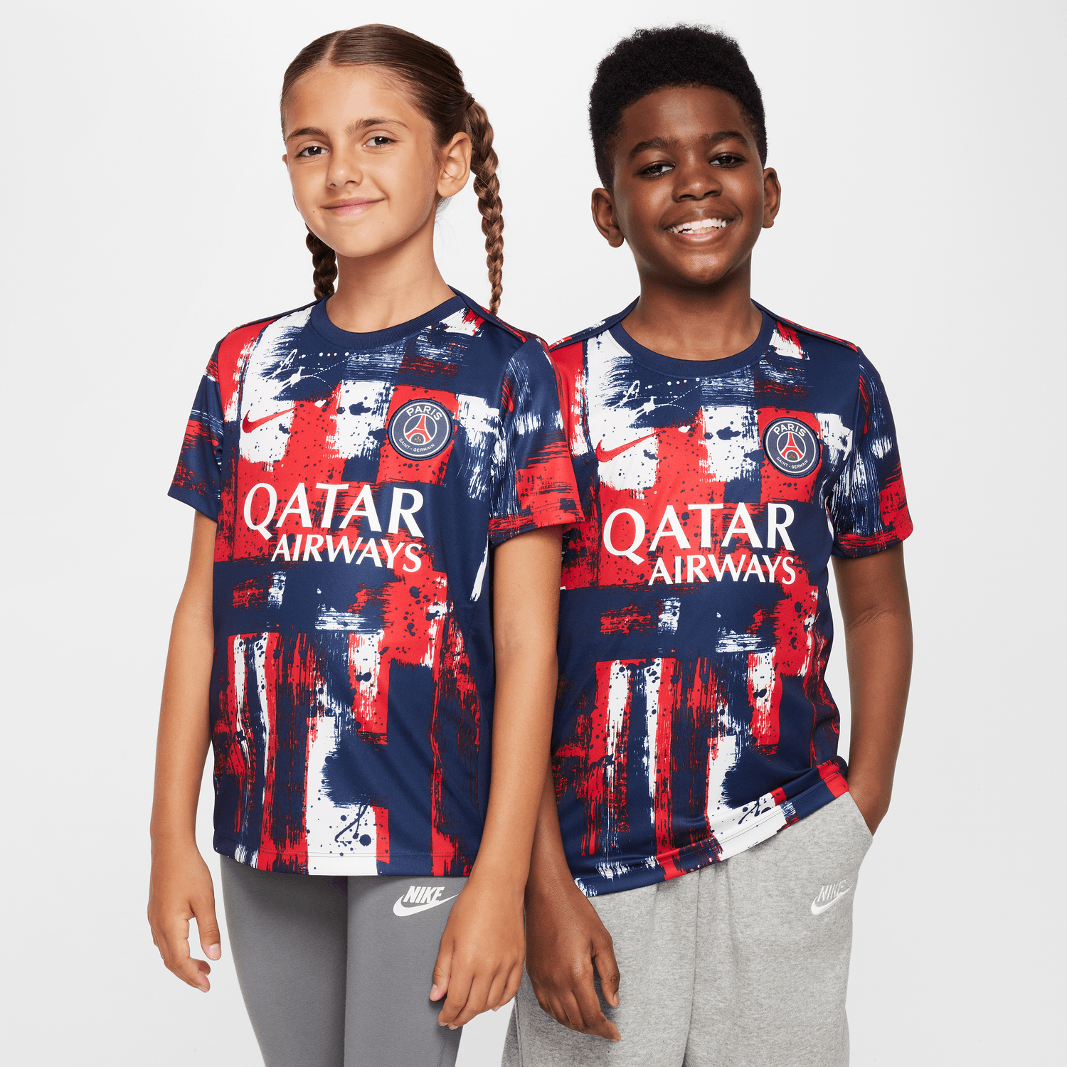 FootKorner TestingMaillot Pré Match PSG Junior 2024/2025 - Bleu/Blanc/Rouge