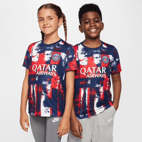 Maillot Pré Match PSG Junior 2024/2025 - Bleu/Blanc/Rouge - FootKorner Testing