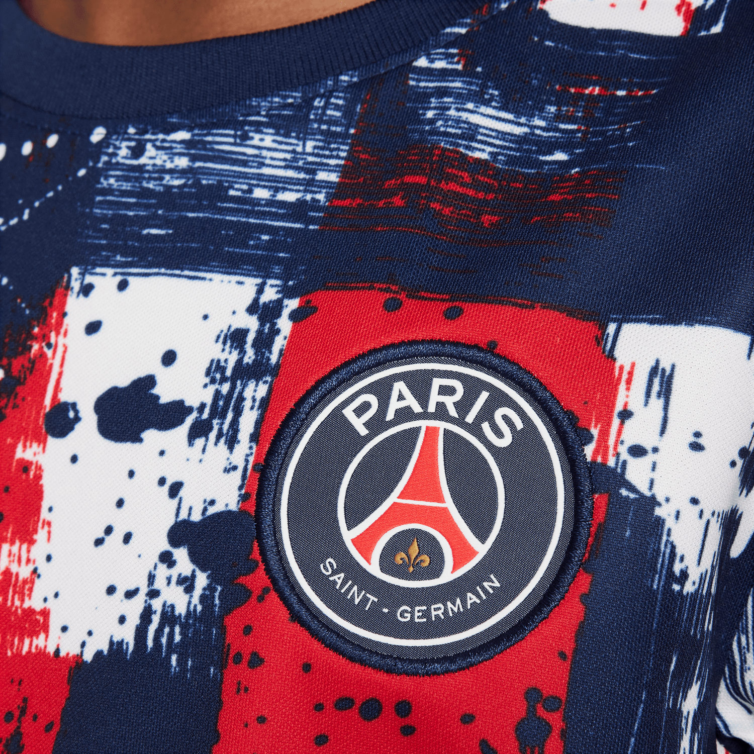 FootKorner TestingMaillot Pré Match PSG Junior 2024/2025 - Bleu/Blanc/Rouge