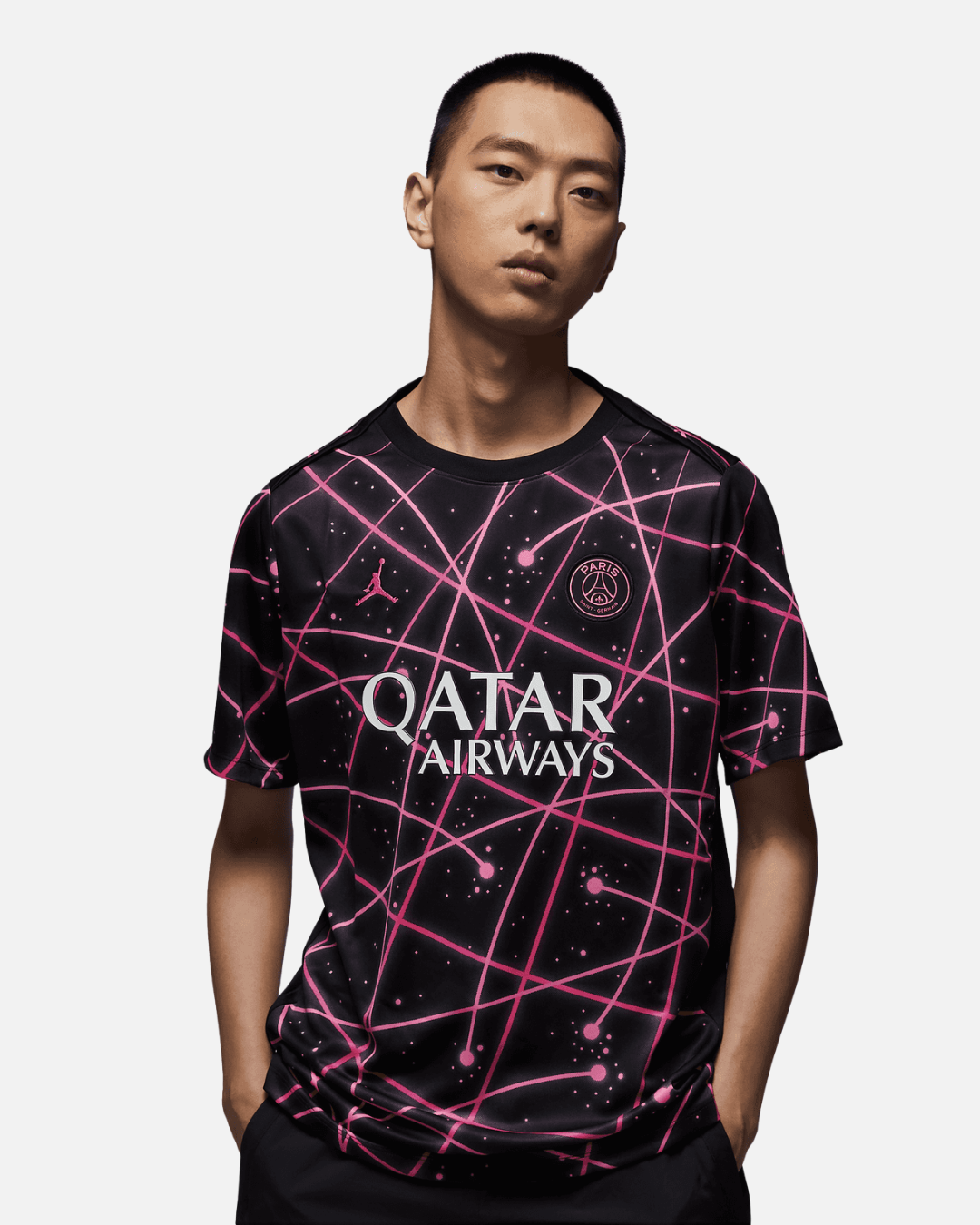 FootKorner TestingMaillot PSG Pré-Match 2025/2026 - Noir/Rose
