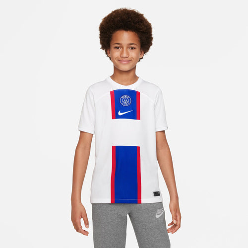 Maillot Third PSG Junior - Blanc/Bleu/Rouge - FootKorner Testing