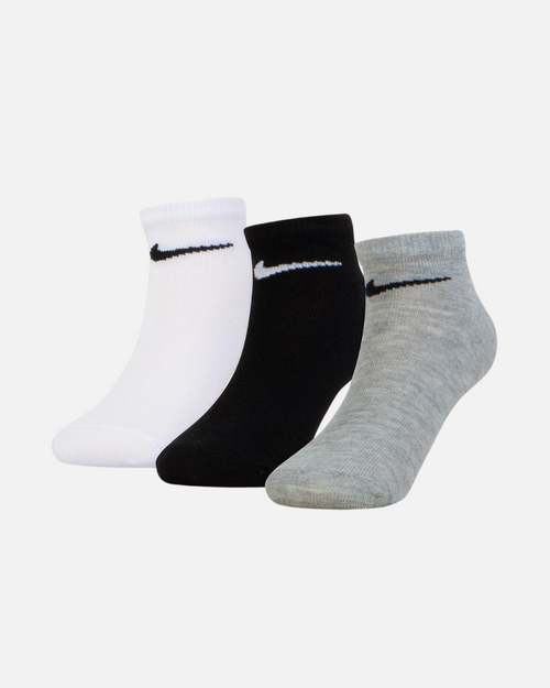 Pack de 3 paires de Chaussettes Nike Bébé -Blanc/Noir/Gris - FootKorner Testing