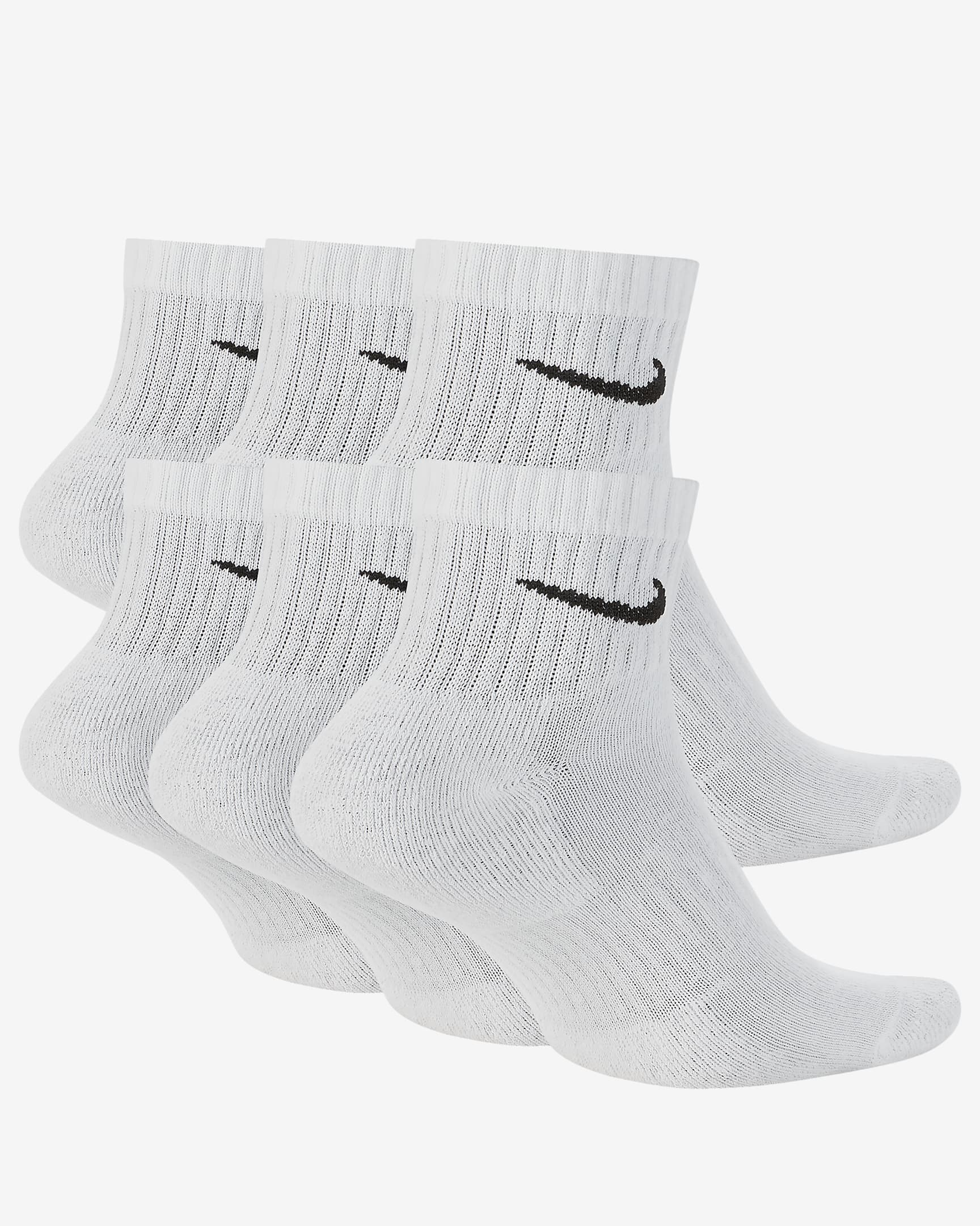 FootKorner TestingPack de 6 paires de Chaussettes Nike - Blanc