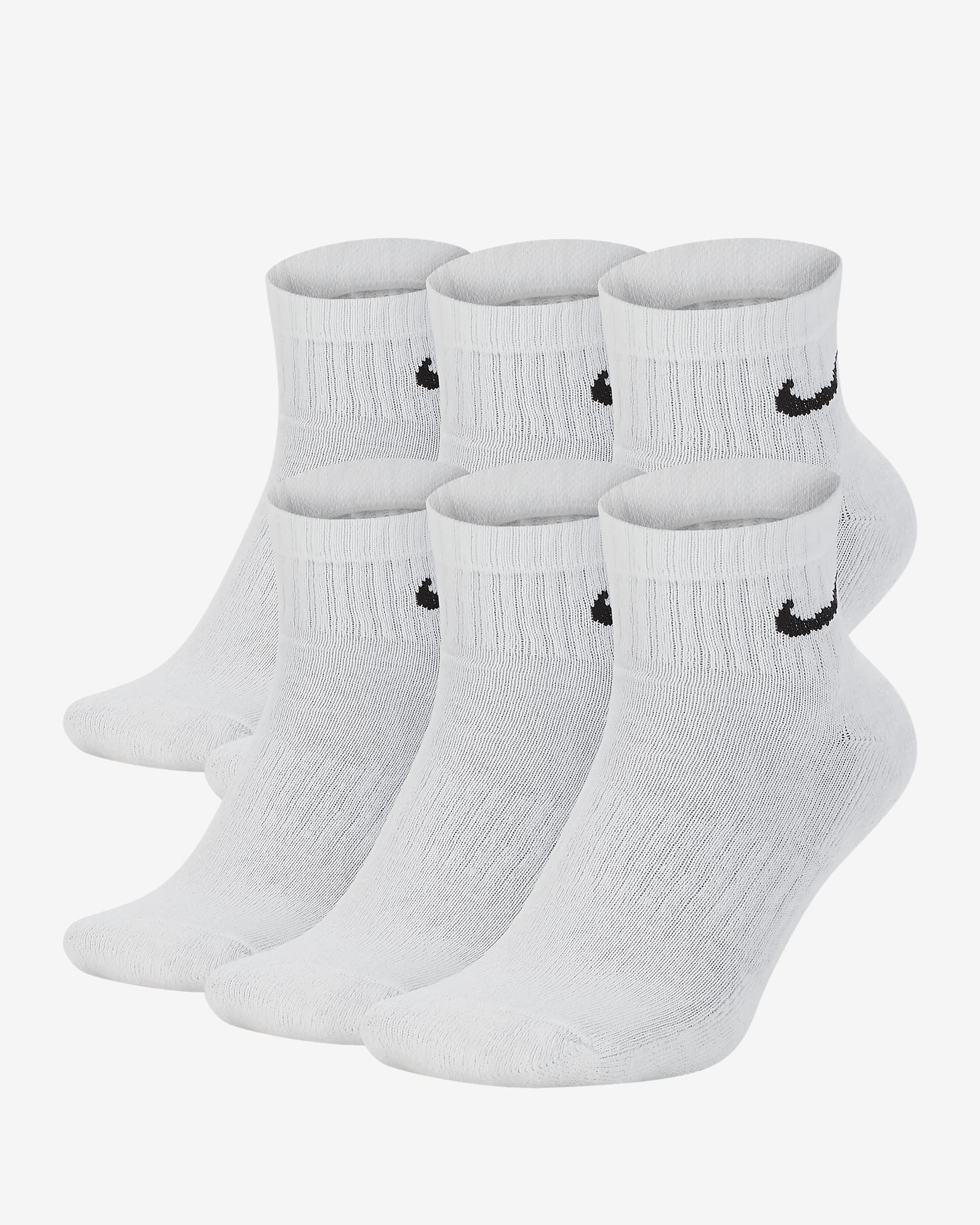 FootKorner TestingPack de 6 paires de Chaussettes Nike - Blanc