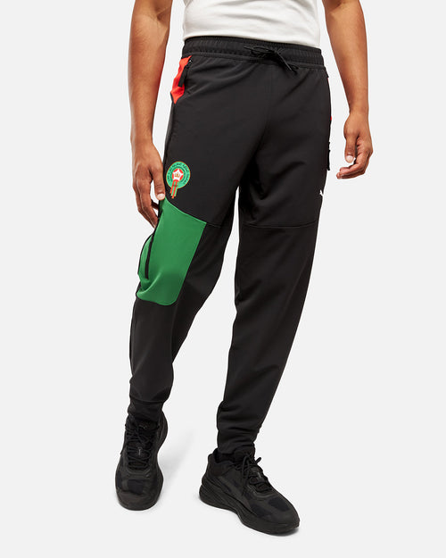 Pantalon de survêtement Maroc 2024 Pumatech - Noir/Vert - FootKorner Testing