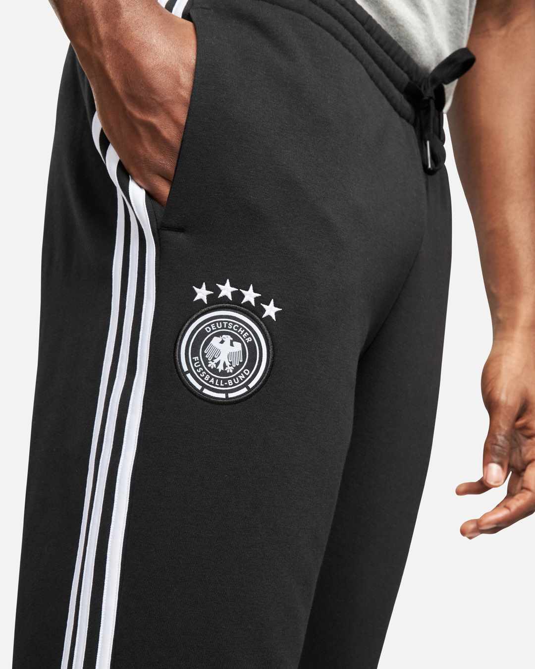 FootKorner TestingPantalon de survêtement Allemagne 2024 - Noir/Blanc