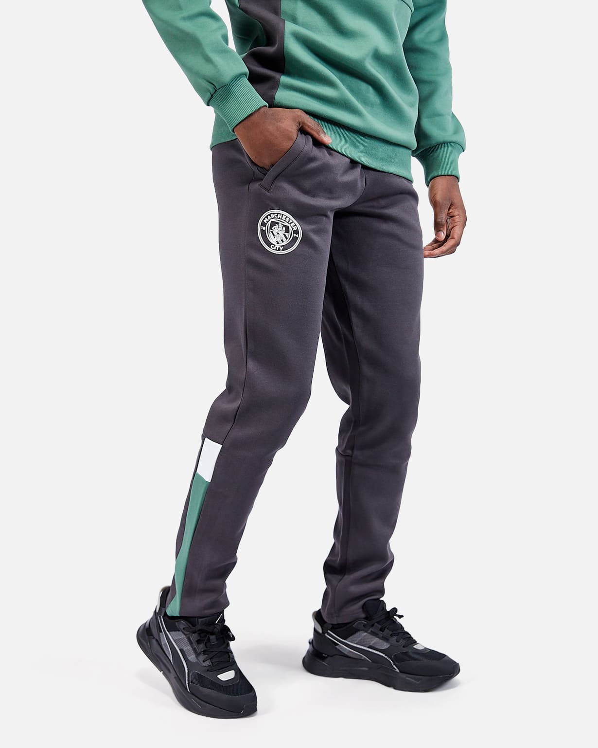 FootKorner TestingPantalon de survêtement Manchester City Archive 2022/2023 - Noir/Blanc/Vert