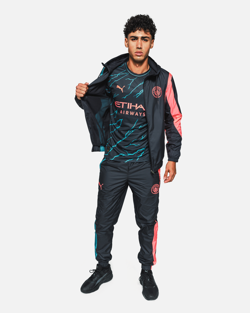 Pantalon de survêtement Manchester City 2023/2024 - Noir/Bleu/Rose - FootKorner Testing