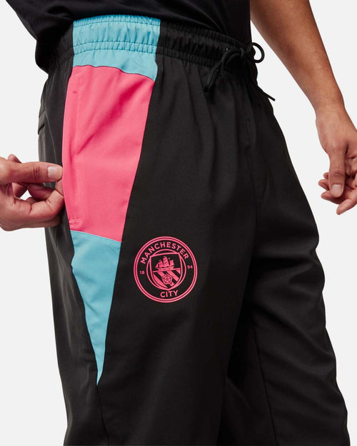 Pantalon de survêtement Manchester City - Noir/Rose/Bleu - FootKorner Testing