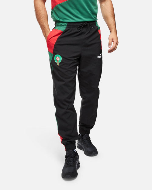 Pantalon de survêtement Maroc 2024 - Noir/Rouge/Vert - FootKorner Testing