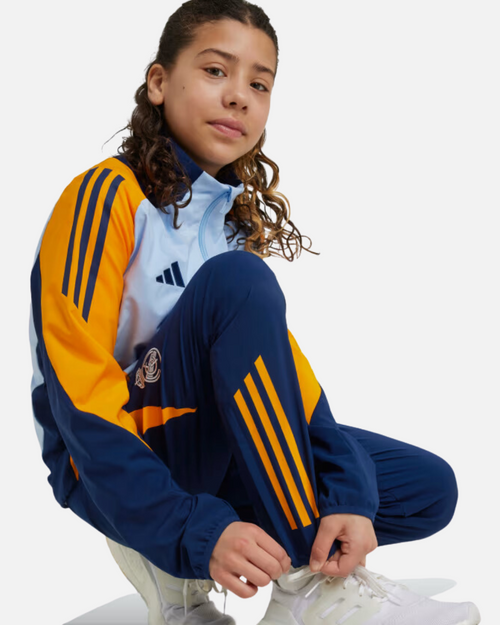 Pantalon de survêtement Real Madrid Junior 2024/2025 - Bleu/Orange - FootKorner Testing