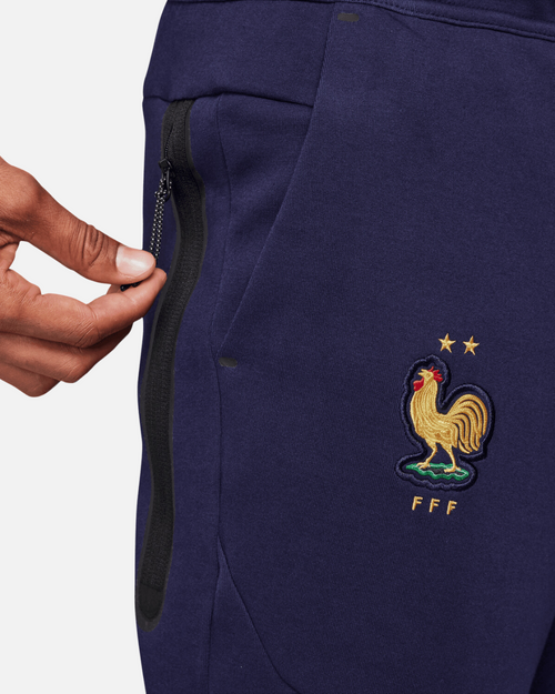 Pantalon Equipe de France Tech fleece 2024/2025 - Bleu/Or - FootKorner Testing