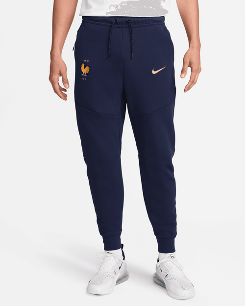 Pantalon Equipe de France Tech fleece 2024/2025 - Bleu/Or - FootKorner Testing