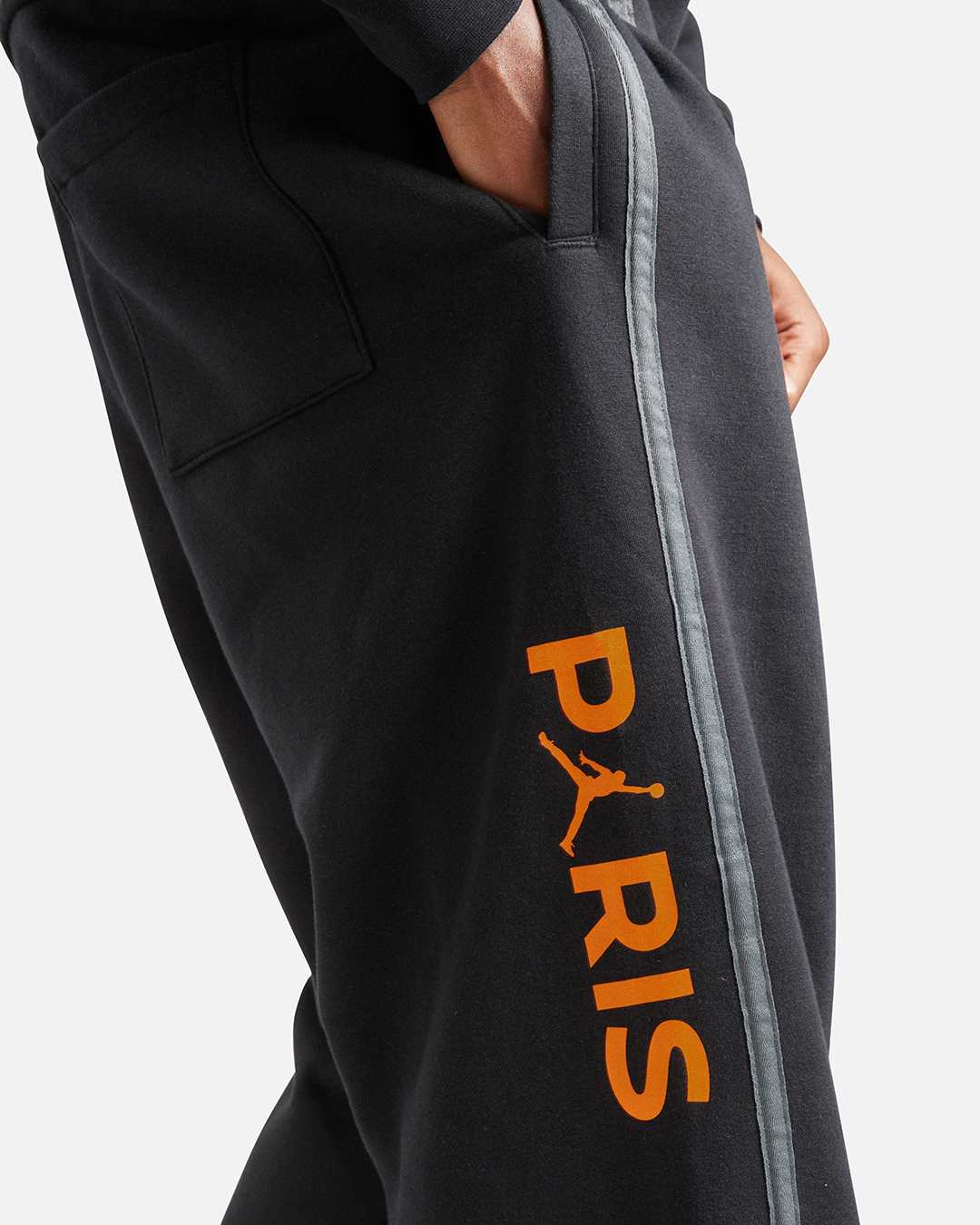 FootKorner TestingPantalon jogging PSG x Jordan Fleece - Noir/Gris/Orange