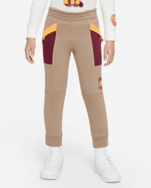 Pantalon Nike Great Outdoors FLC Enfant- Marron/Rouge - FootKorner Testing