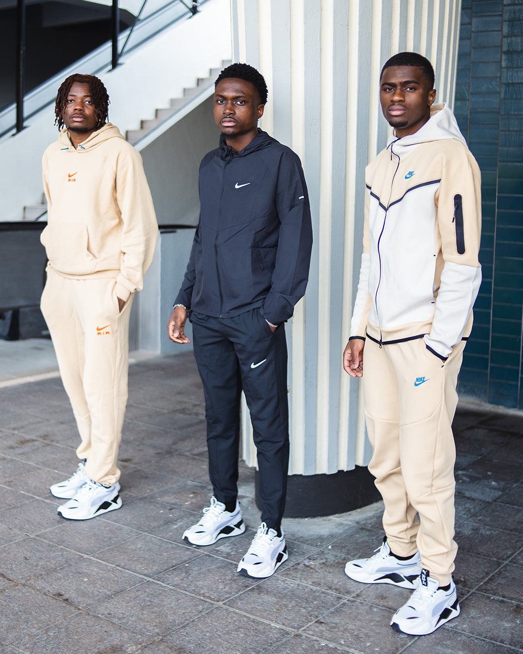 FootKorner TestingPantalon jogging Nike Tech Fleece - Beige/Bleu