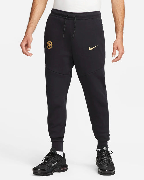 Pantalon Chelsea Tech Fleece - Noir/Doré - FootKorner Testing