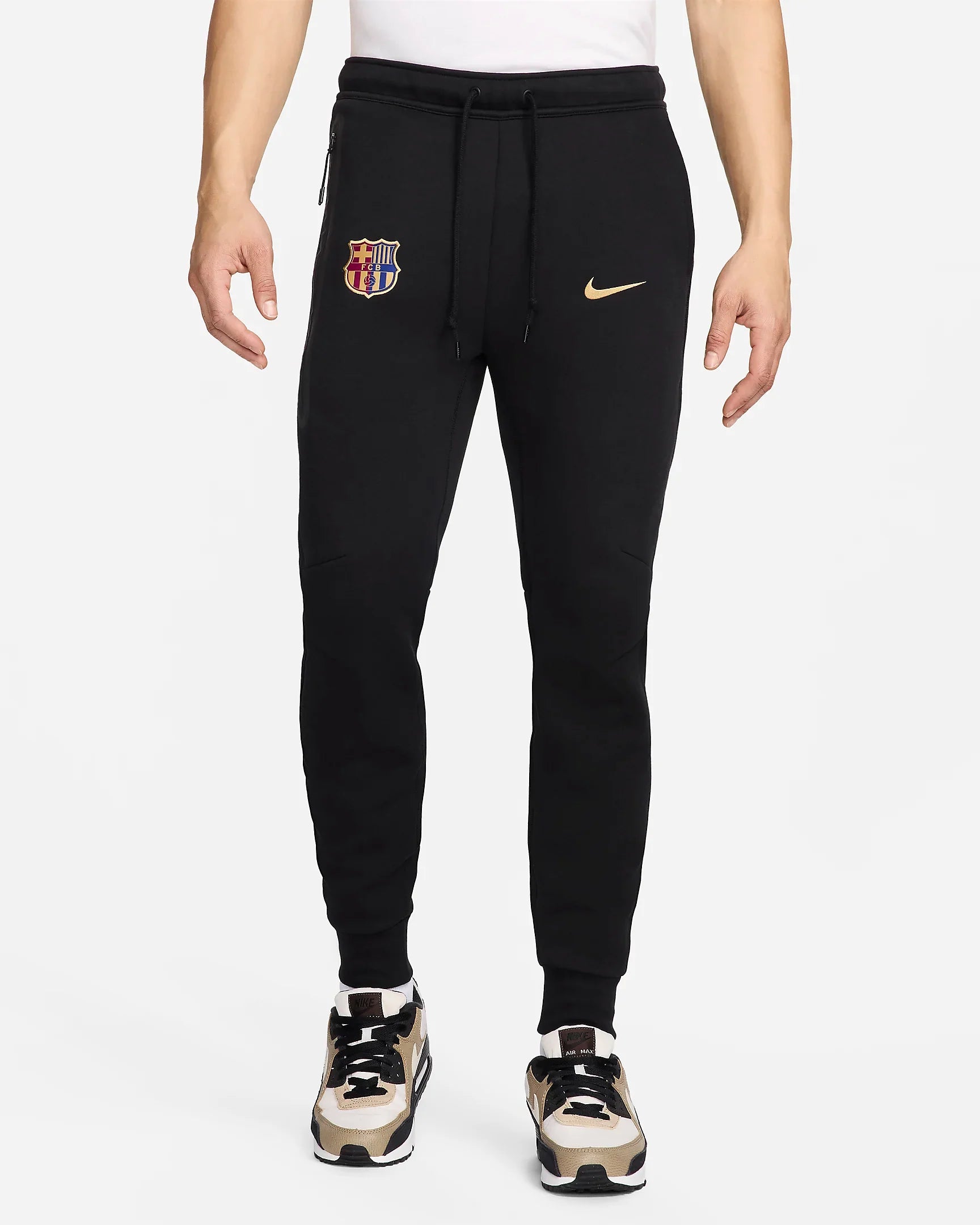 FootKorner TestingPantalon Tech Fleece FC Barcelone 2024/2025 - Noir/Doré