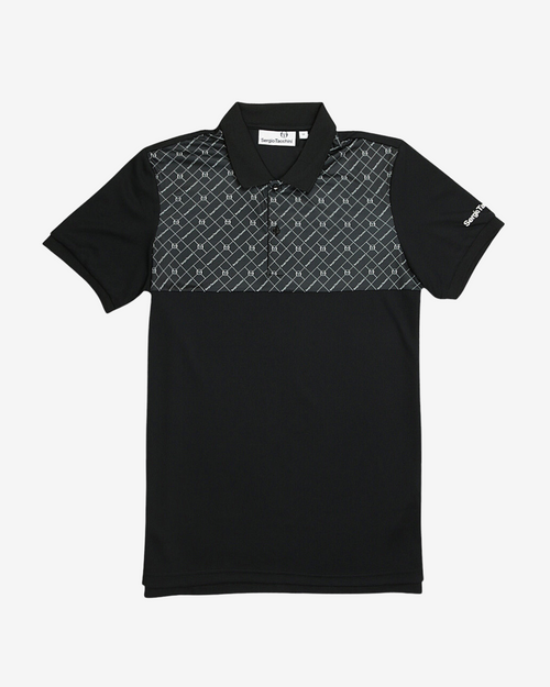 Polo Sergio Tacchini Diamante - Noir/Gris - FootKorner Testing