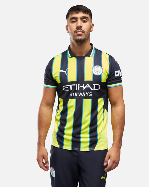 Maillot Extérieur Manchester City 2024/2025 - Jaune/Noir/Bleu - FootKorner Testing