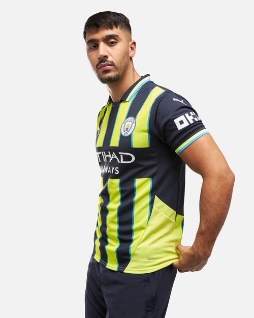 Maillot Extérieur Manchester City 2024/2025 - Jaune/Noir/Bleu - FootKorner Testing
