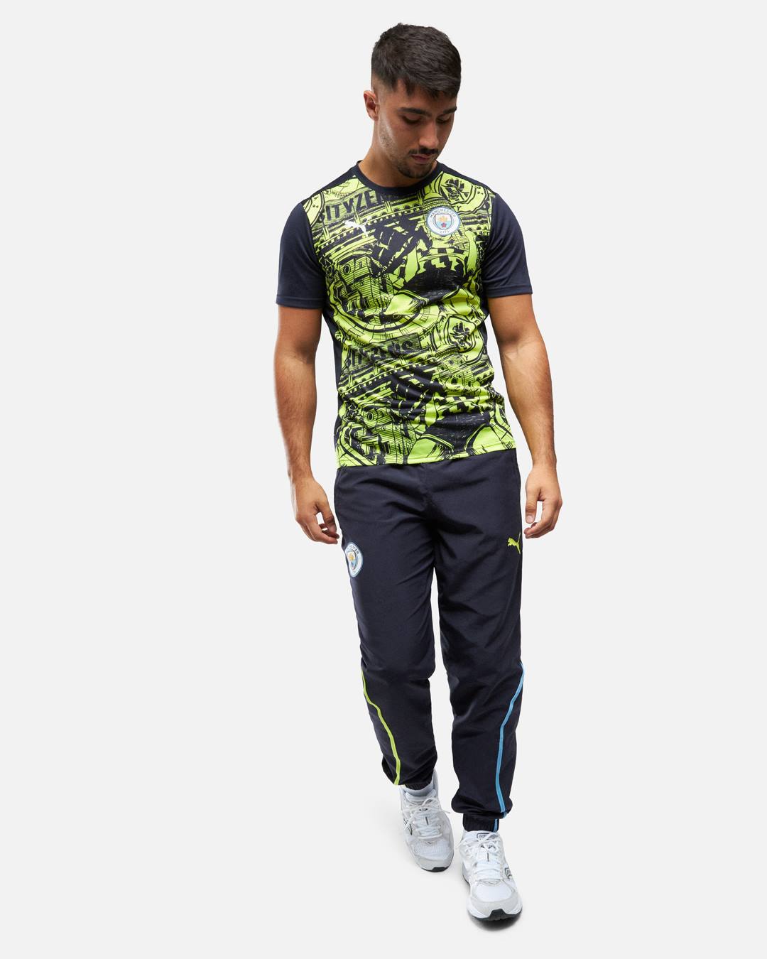 FootKorner TestingMaillot Pré-Match Manchester City 2024/2025 - Jaune/Bleu