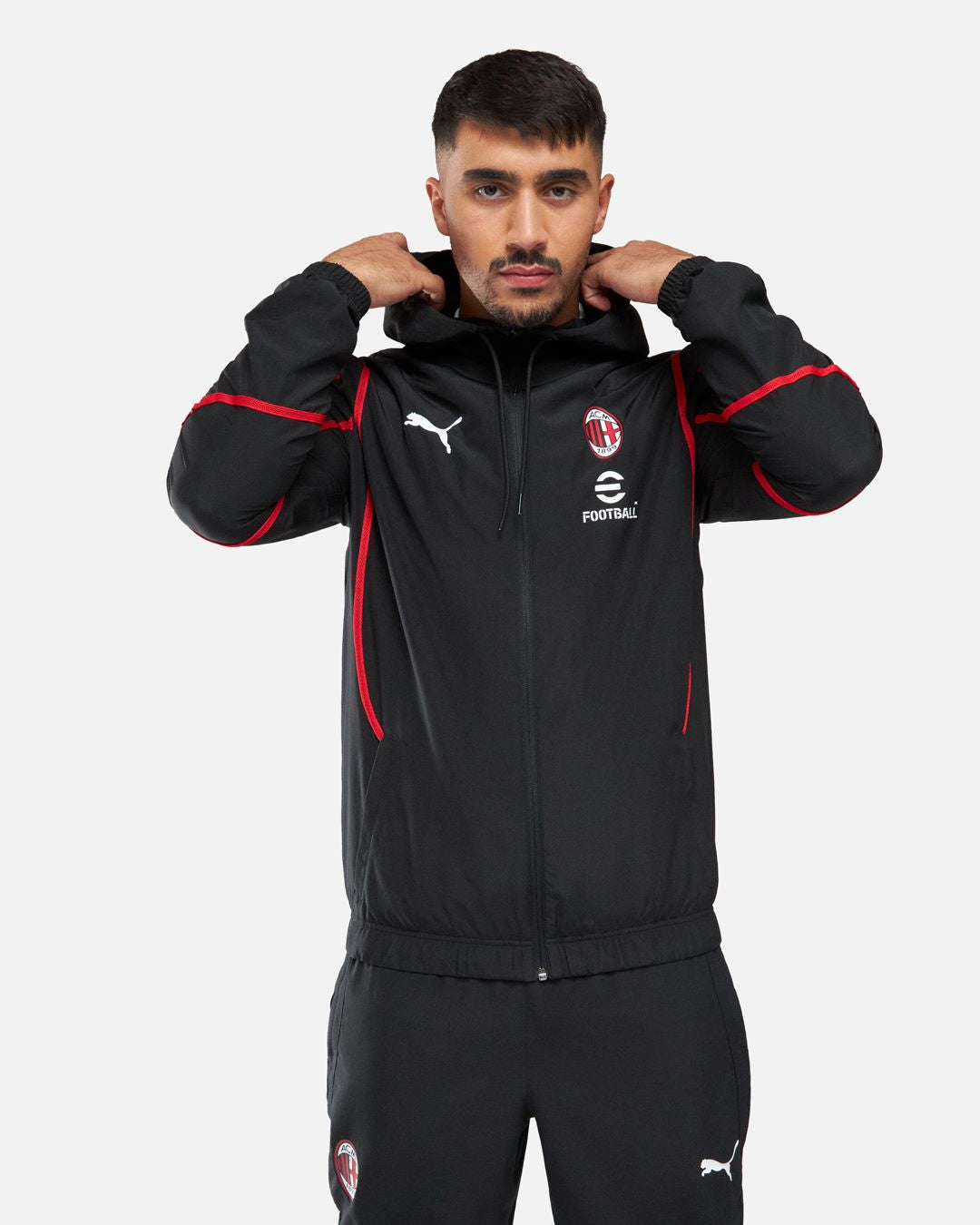FootKorner TestingVeste de survêtement AC Milan 2024/2025 - Rouge/Noir