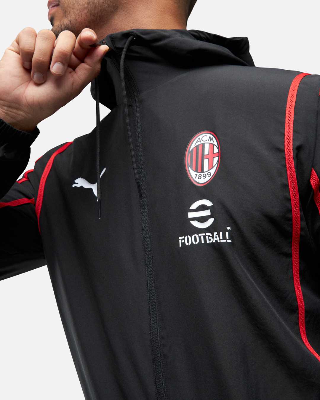 FootKorner TestingVeste de survêtement AC Milan 2024/2025 - Rouge/Noir