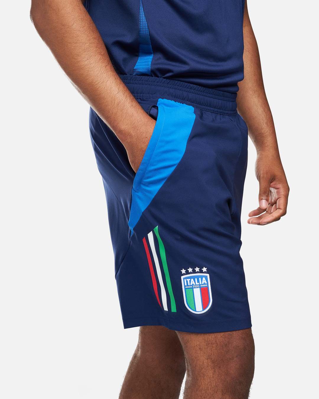 FootKorner TestingShort d'entrainement Italie 2024 - Bleu