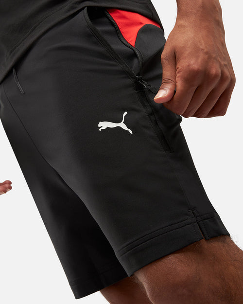 Short d'entrainement Maroc 2024 - Noir/Rouge - FootKorner Testing