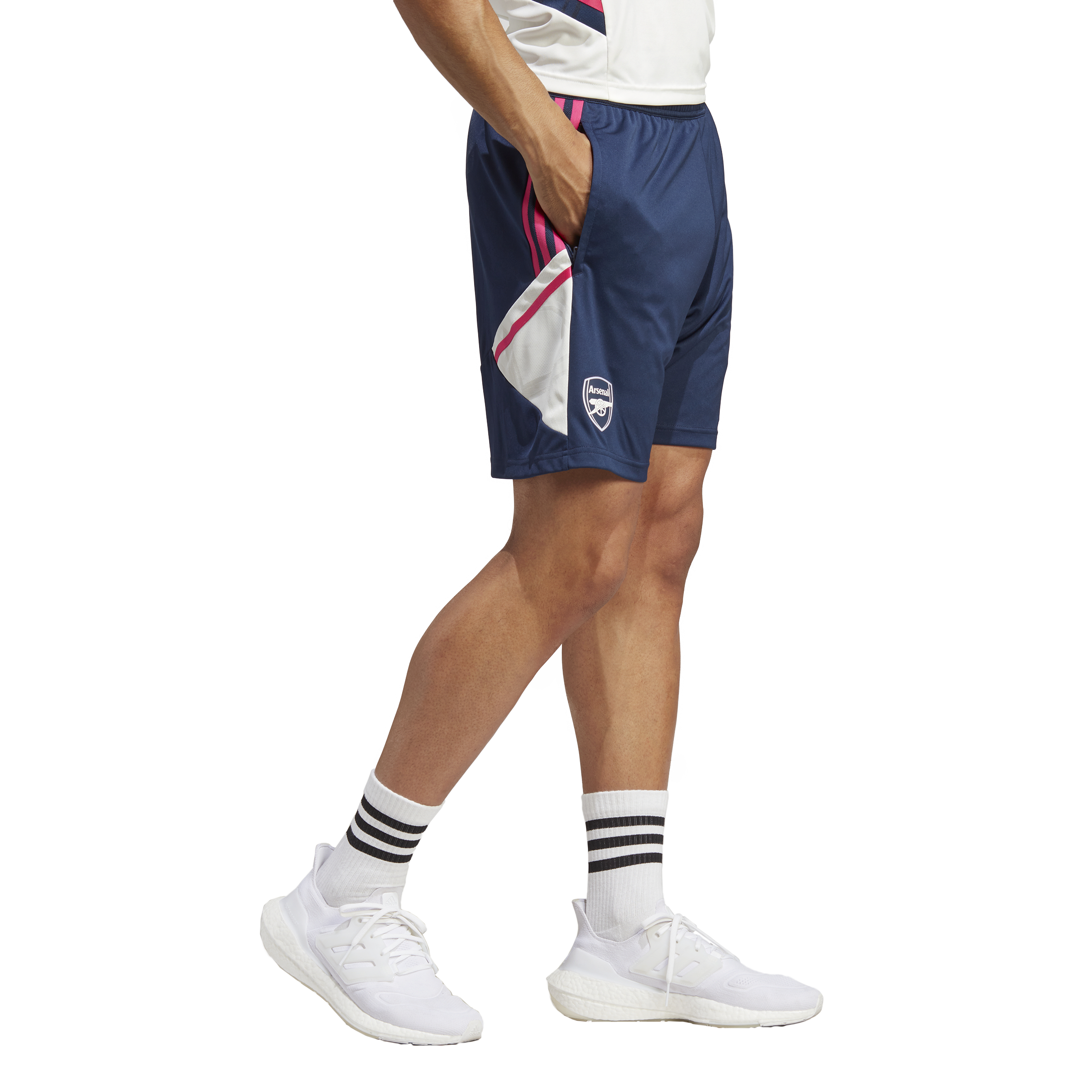 FootKorner TestingShort d'entrainement Arsenal Condivo 2022/2023 - Blanc/Bleu/Rose