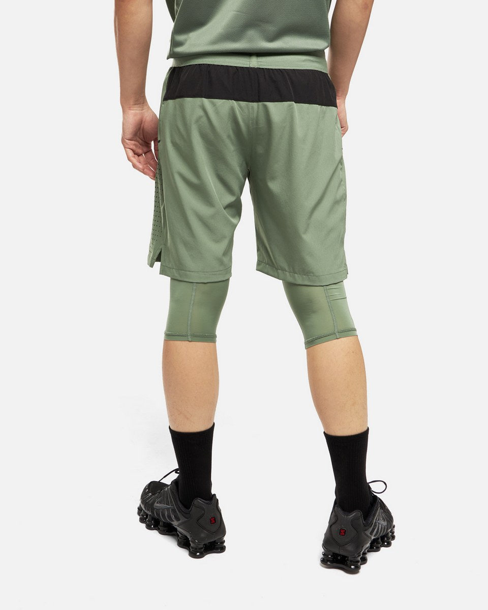 FootKorner TestingShort FK Rider 2 en 1 - Kaki/Noir