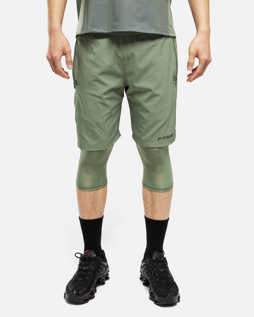 Short FK Rider 2 en 1 - Kaki/Noir - FootKorner Testing