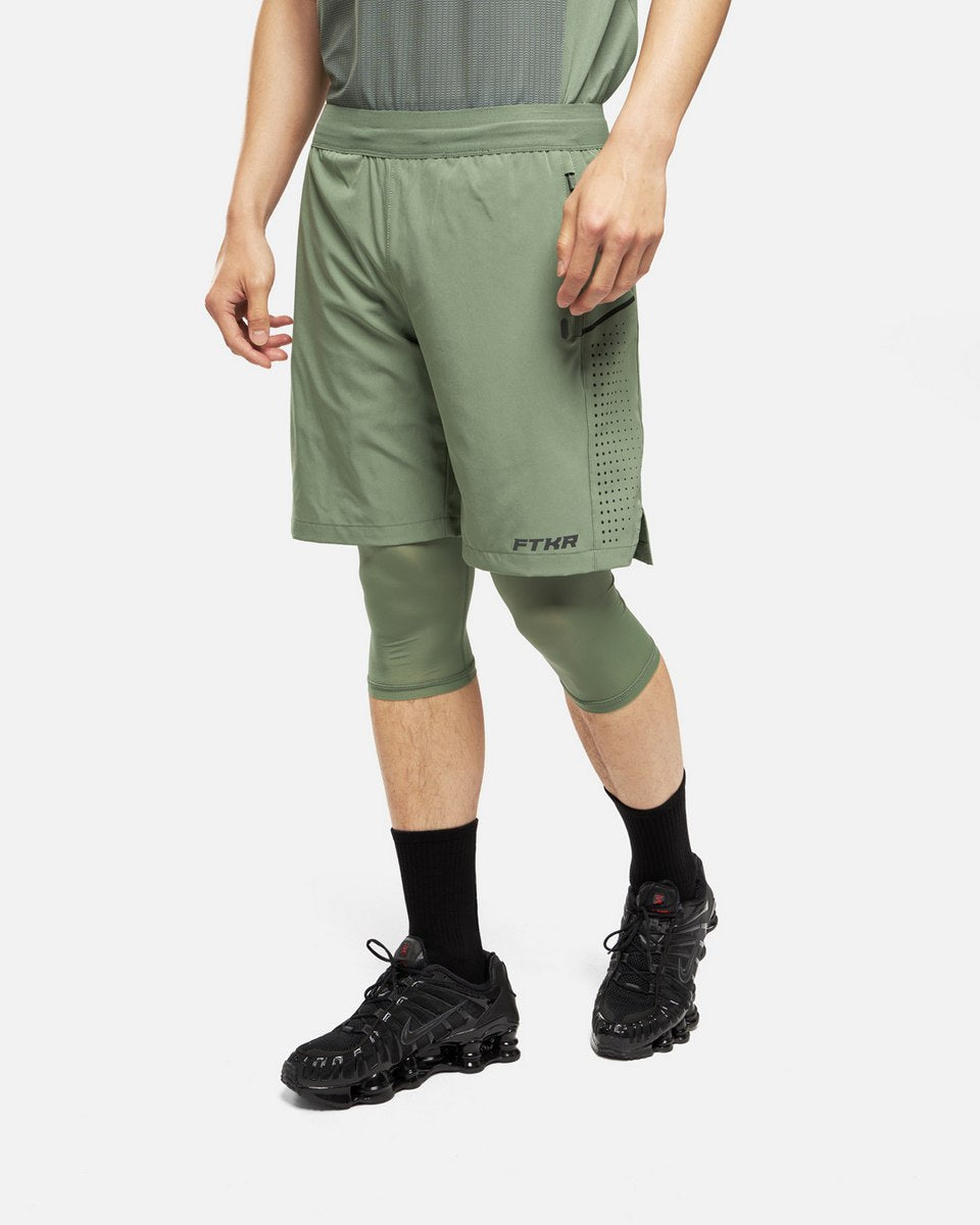 FootKorner TestingShort FK Rider 2 en 1 - Kaki/Noir