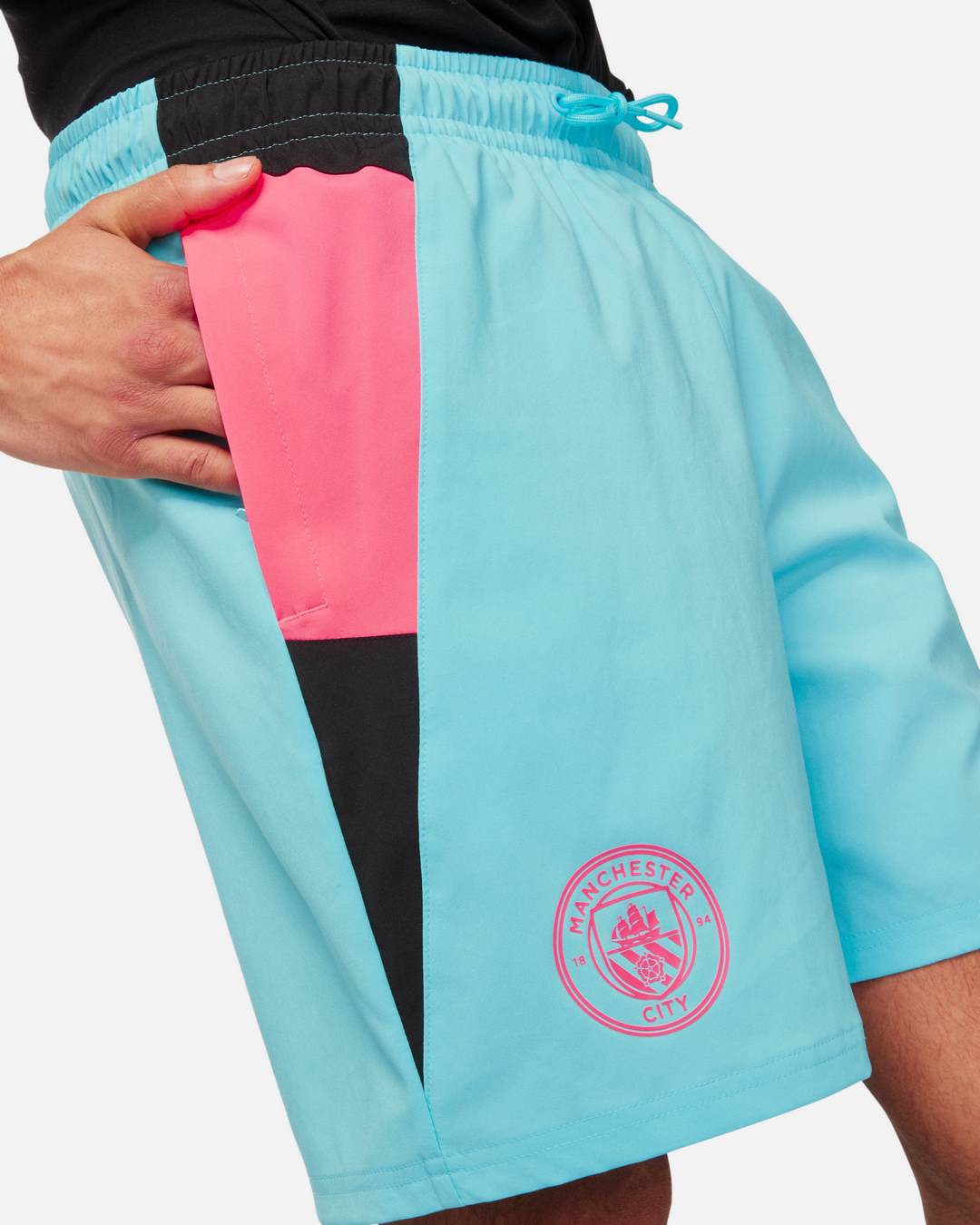 FootKorner TestingShort Manchester City - Bleu/Rose/Noir