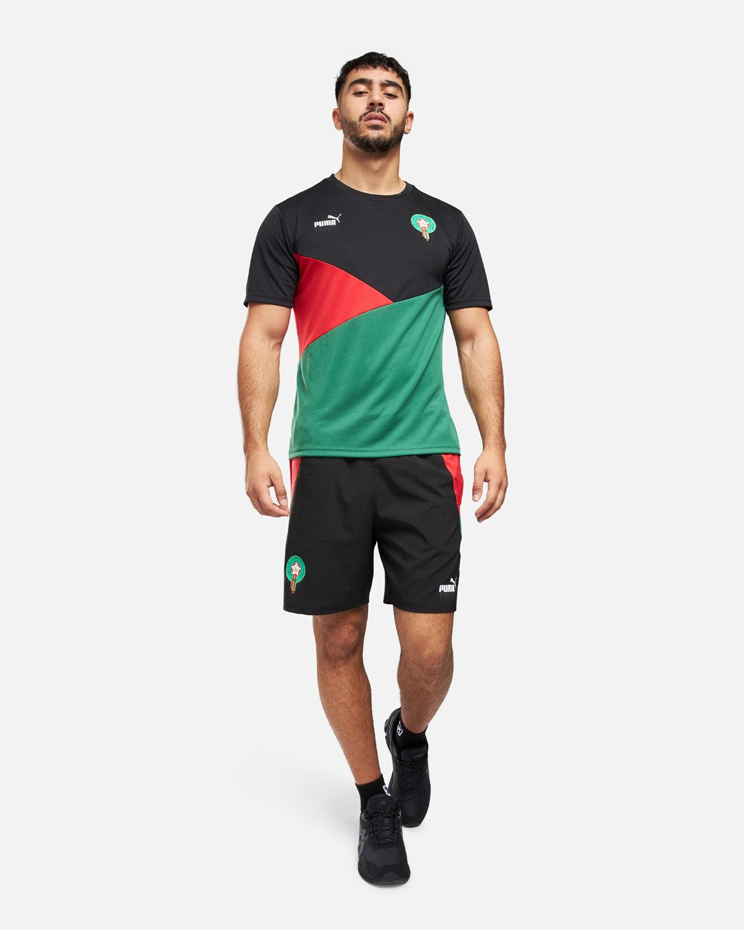 FootKorner TestingShort Maroc 2024 - Noir/Vert/Rouge