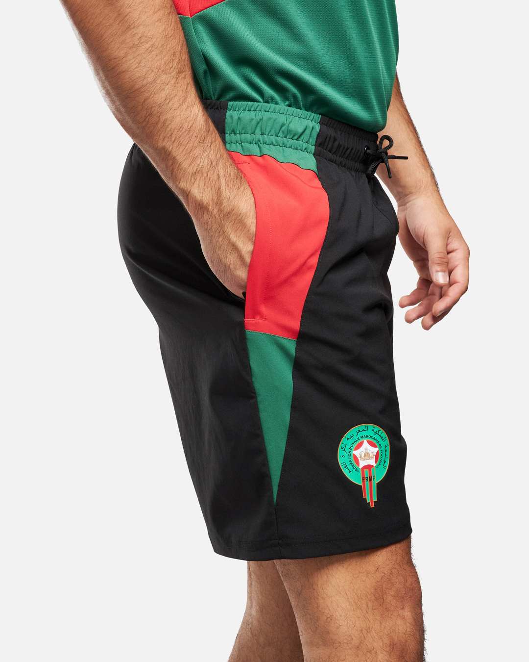 FootKorner TestingShort Maroc 2024 - Noir/Vert/Rouge