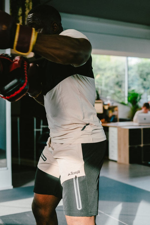 Short Scampia Scalare - Beige/Noir - FootKorner Testing